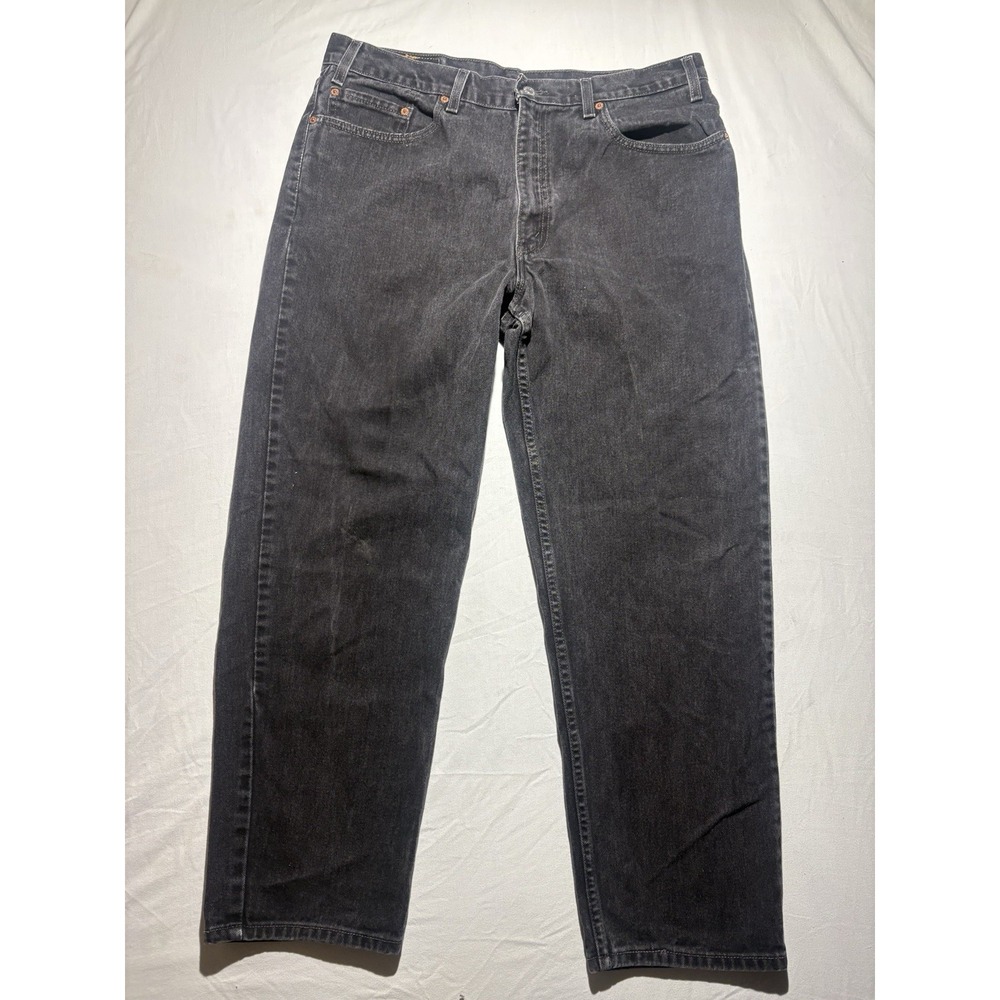 Levis 550 Relaxed Fit Jeans Mens 38x30 Black Washed Denim Cotton Pants